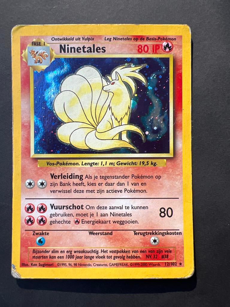 Ninetales base set nederlands 12/102, Hobby en Vrije tijd, Verzamelkaartspellen | Pokémon, Ophalen of Verzenden, Gebruikt, Losse kaart