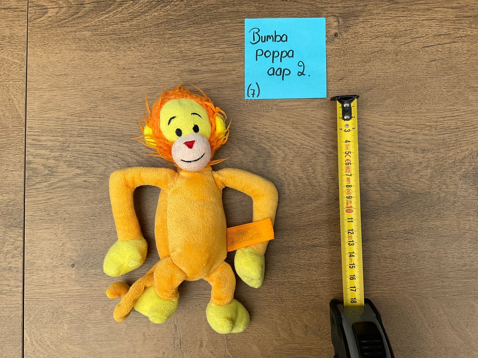 Zgan, niet kapot, fris gewassen Aapje Poppa van Bumba, Ophalen, Overige figuren, Zo goed als nieuw, Beeldje of Figuurtje