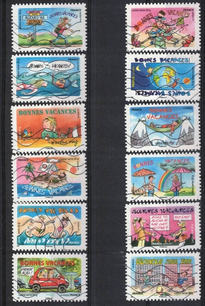 Frankrijk, serie "vakantie" 2015-75, Verzenden, Gestempeld
