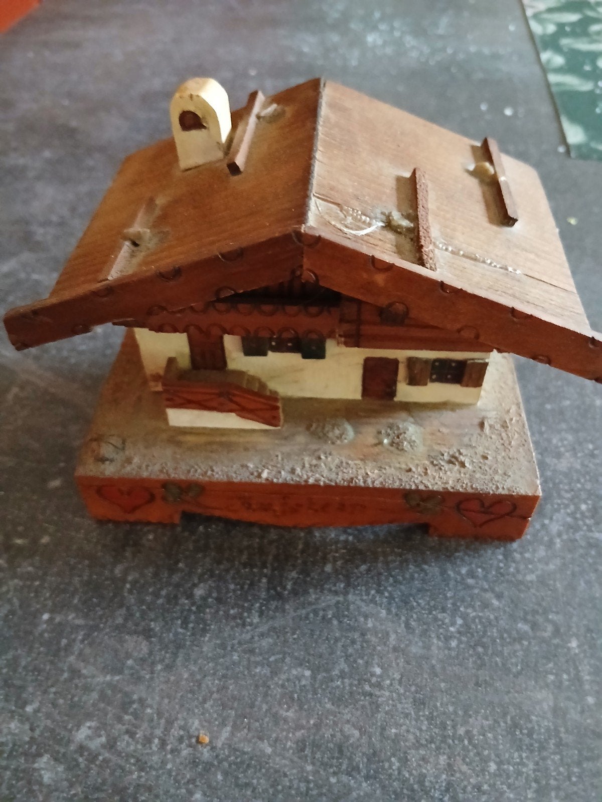 Zwitsers chalet speeldoos jaren 50, Antiek en Kunst, Ophalen of Verzenden