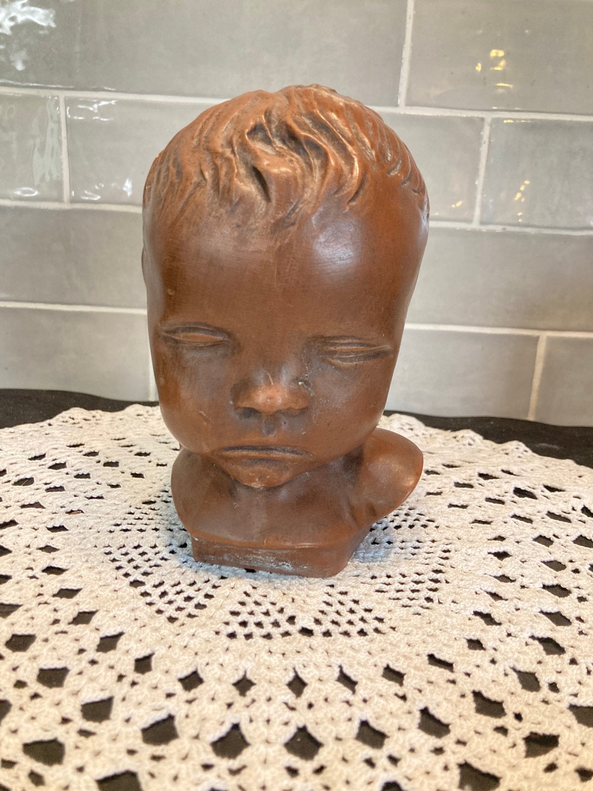 Beeldje kinderhoofdje (090426), Verzamelen, Ophalen of Verzenden, Gebruikt, Mens