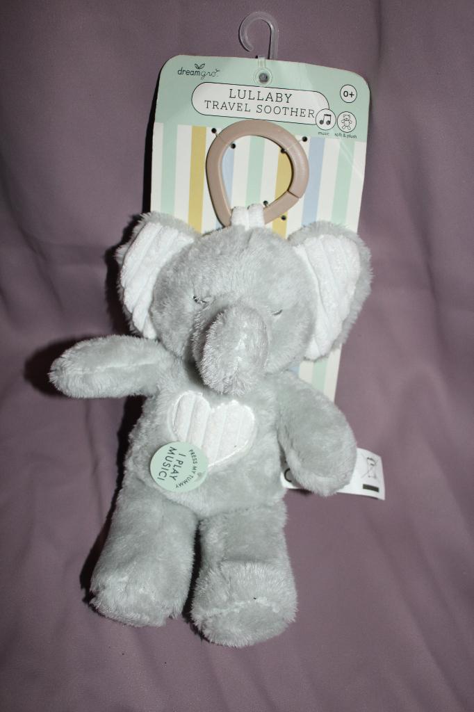 Nieuw Dreamgro olifant knuffel met muziek - 30cm, Grijs, Nieuw, Ophalen of Verzenden, Middelgroot (20 tot 80 cm)