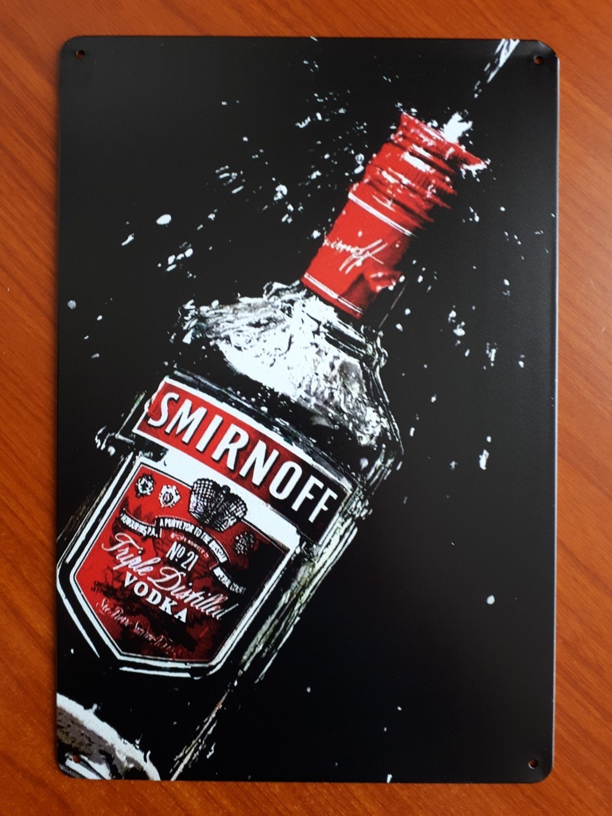 Smirnoff 20x30 cm Metalen Reclamebord, Verzamelen, Verzenden, Nieuw, Reclamebord