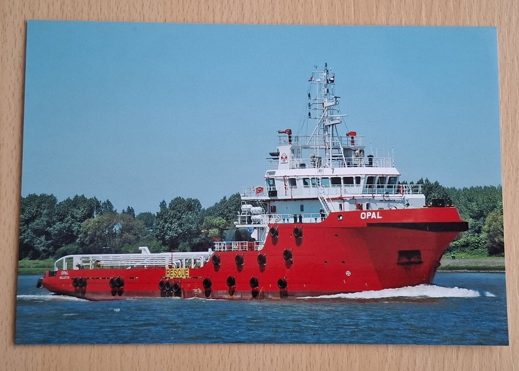 Foto van Offshore schip Opal, Verzenden, 1980 tot heden, Foto, Zo goed als nieuw