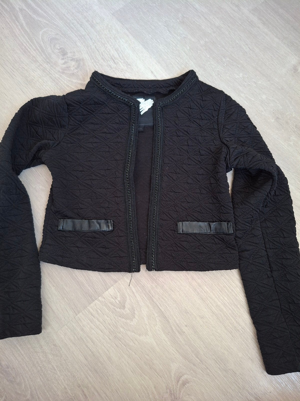 Net zwart jasje maat 110/116, Gebruikt, Europe Kids Girls, Meisje, Ophalen of Verzenden