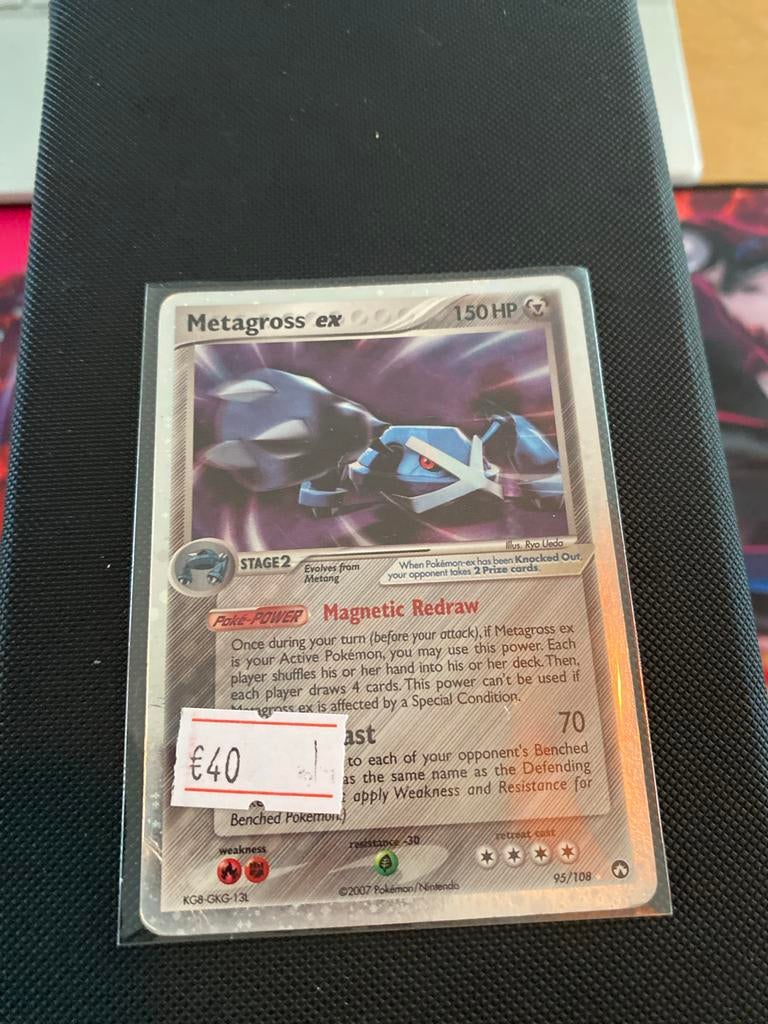 Metagross ex Pokémon kaart (95/108) - Holo Rare, Ophalen of Verzenden, Zo goed als nieuw, Losse kaart