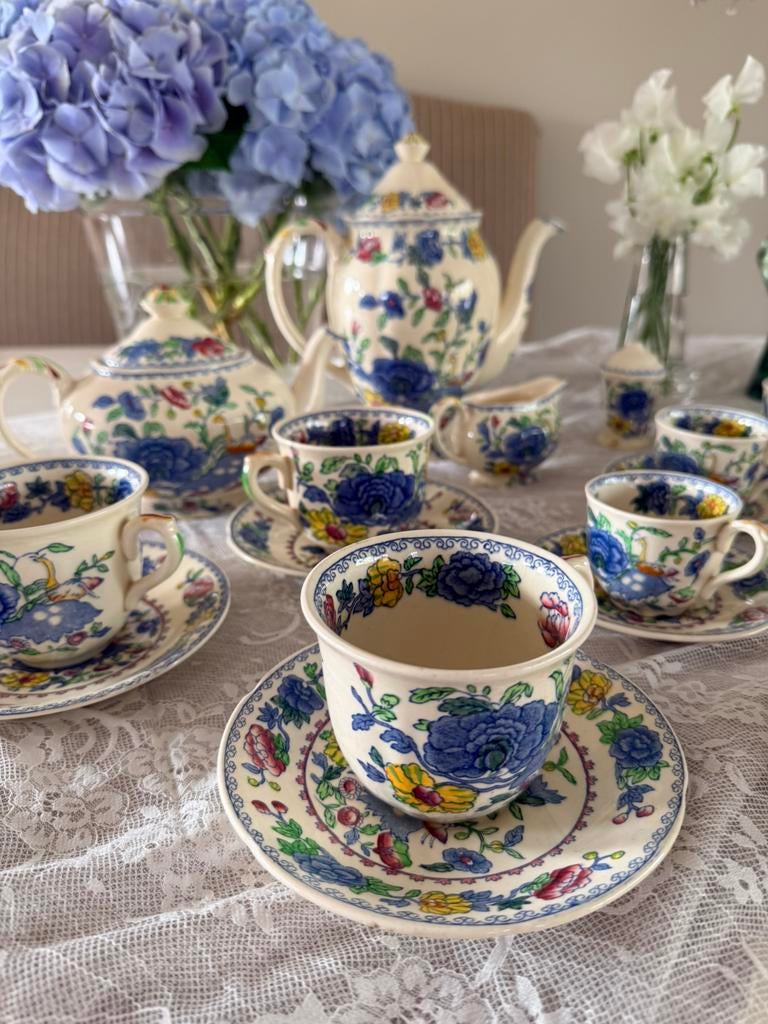 Mason’s Regency antiek koffie of thee of  dessert servies, Antiek en Kunst, Ophalen
