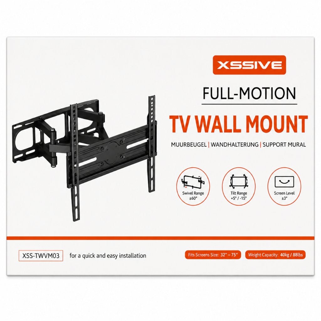 Xssive Full-Motion TV Wall 32-75 inch | Draaibare TV Beugel