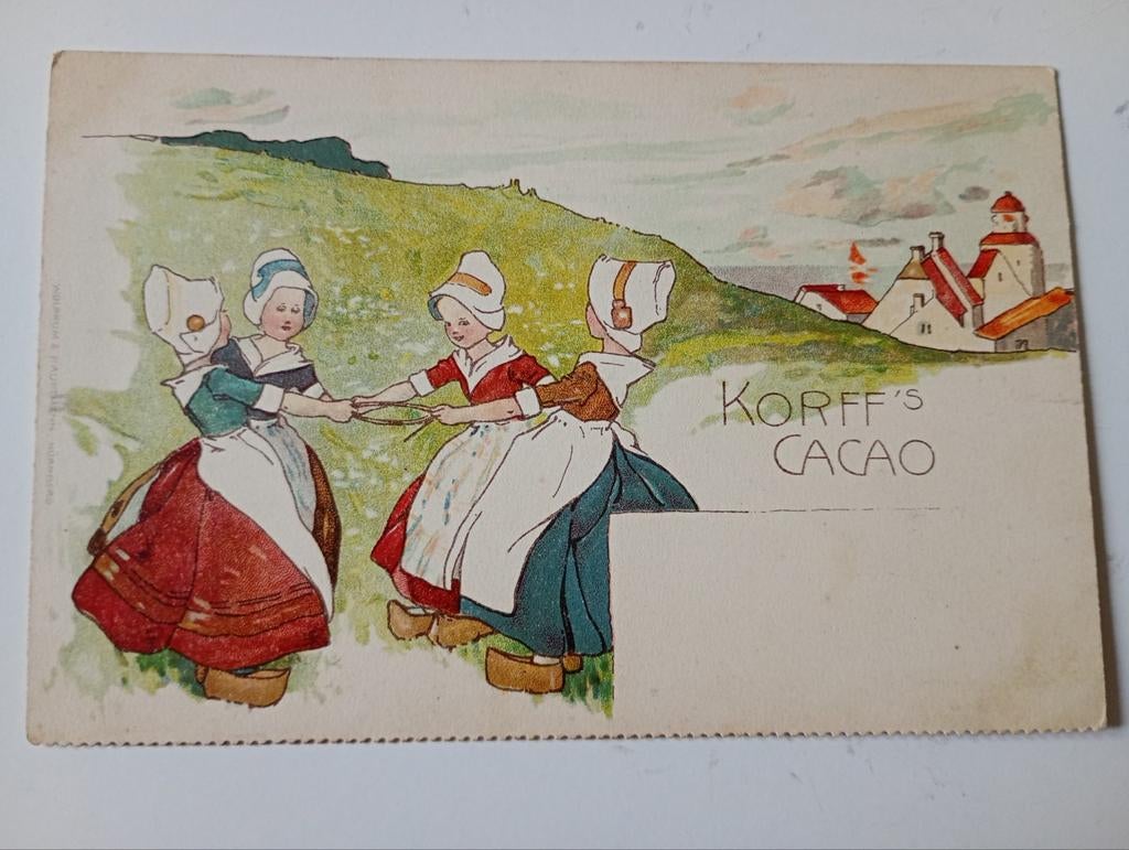Reclamekaart Korff's Cacao, Ophalen of Verzenden, Voor 1920, Ongelopen, Overige thema's