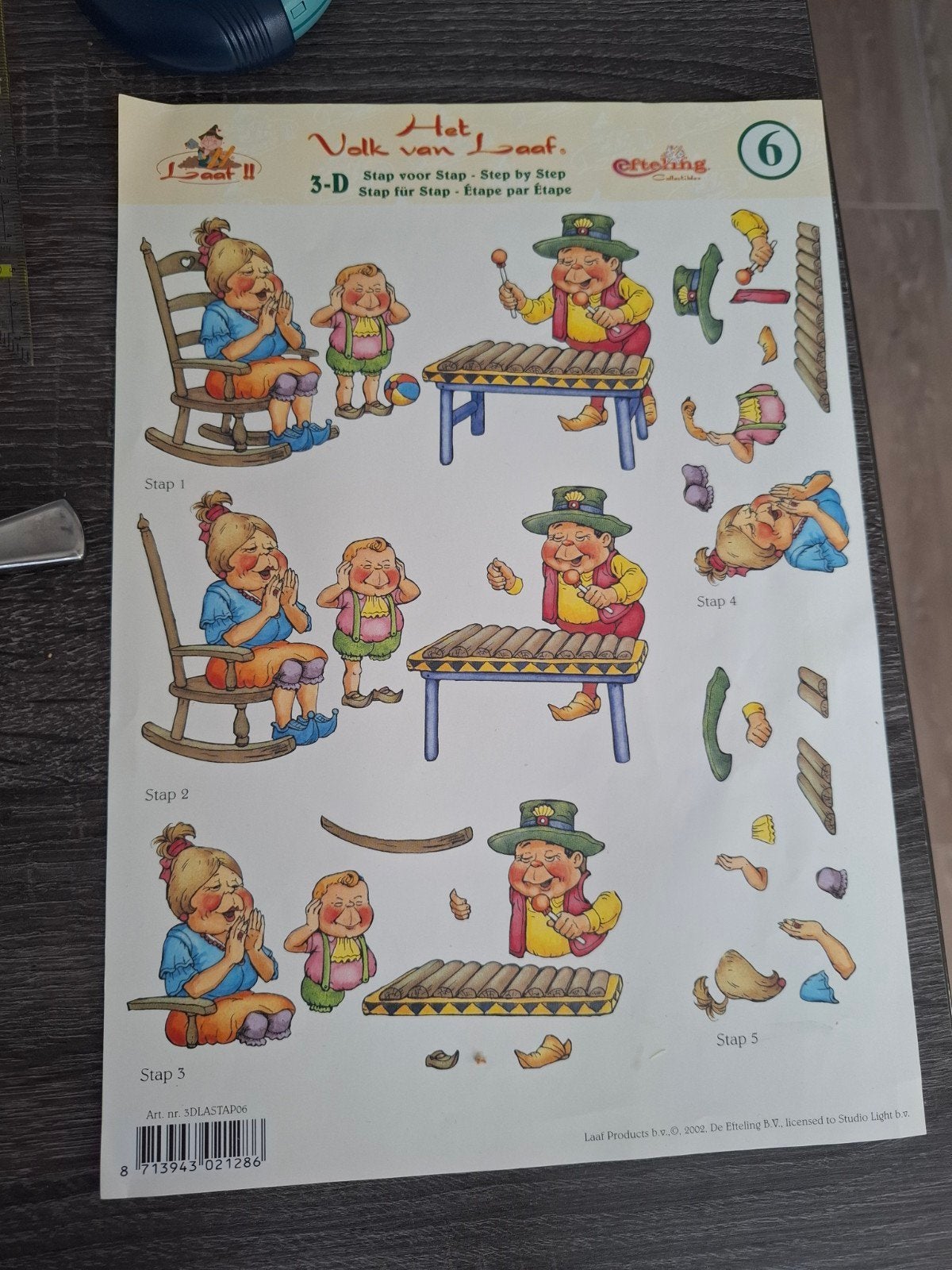 Efteling Het Volk van Laaf 3D Knipvel - Knutselplezier, Fantasie, Nieuw, Meerkleurig, Ophalen of Verzenden