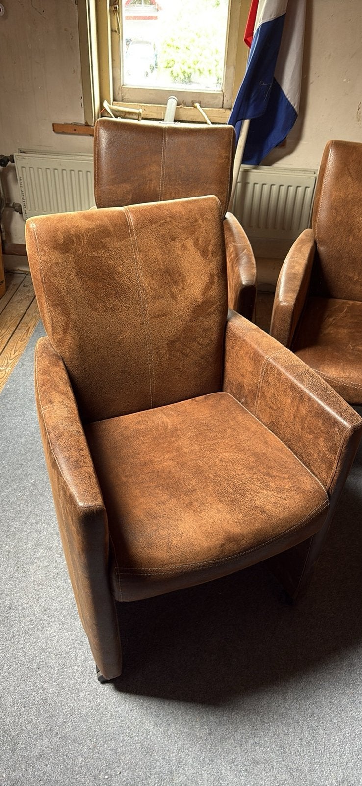 4x eettafel stoelen, Huis en Inrichting, Fauteuils, Ophalen, Gebruikt