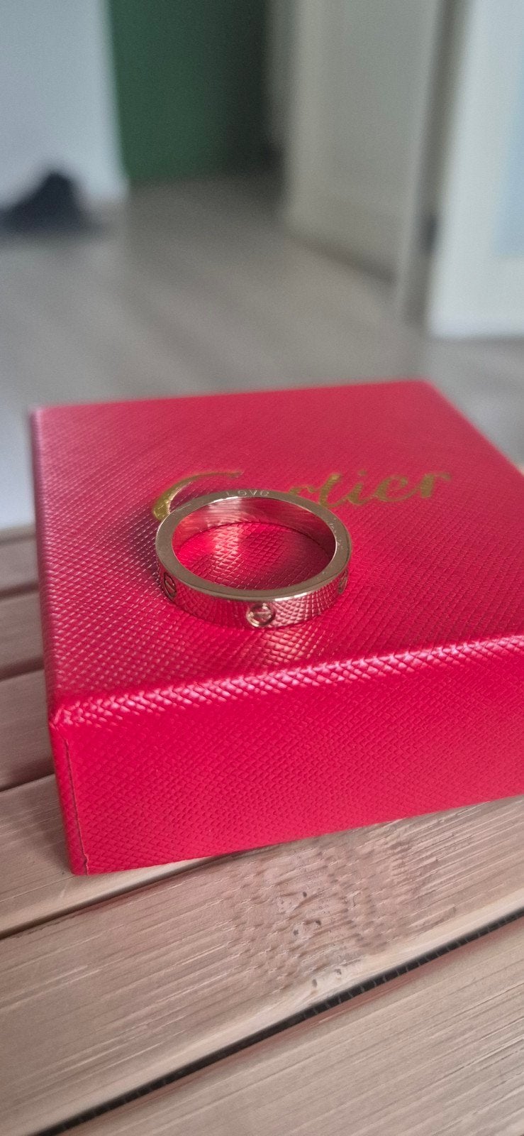 Cartier Love ring roségoud, 18 tot 19, Ophalen of Verzenden, Zo goed als nieuw, Goud