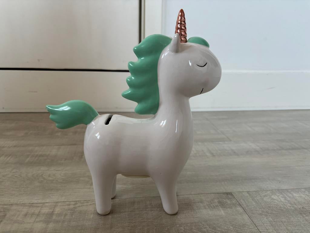 Unicorn spaarpot, Ophalen of Verzenden, Zo goed als nieuw, Dier