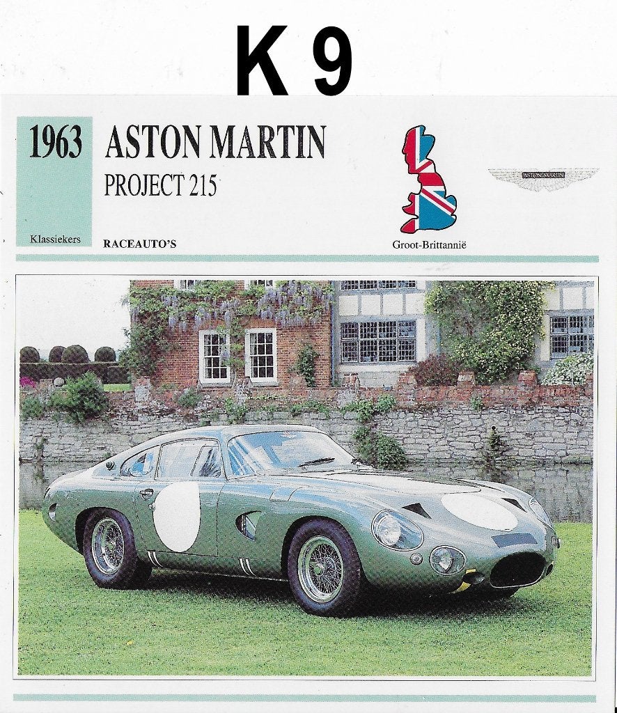 K9  autokaart aston martin project 215, Ophalen of Verzenden, Zo goed als nieuw, Auto's