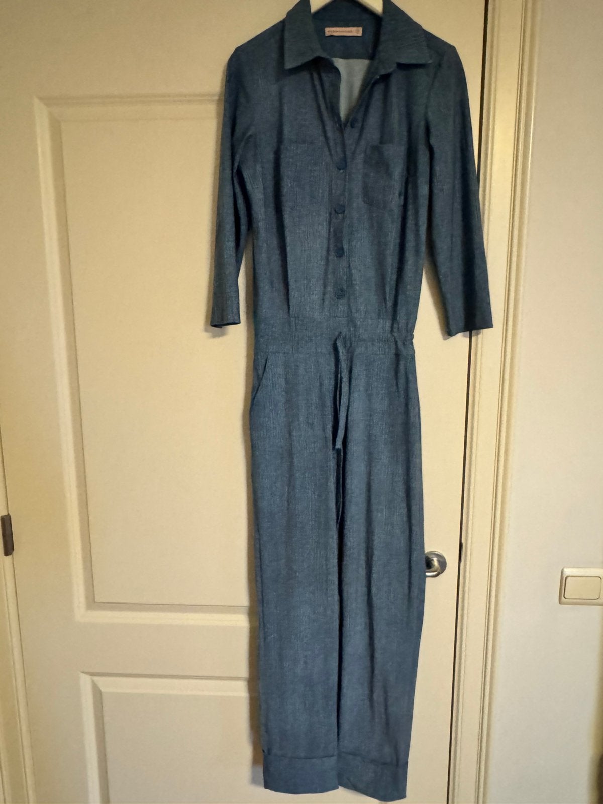 Studio Anneloes jeans look travelstof blauw S, Verzenden, Nieuw, Maat 36 (S), Blauw