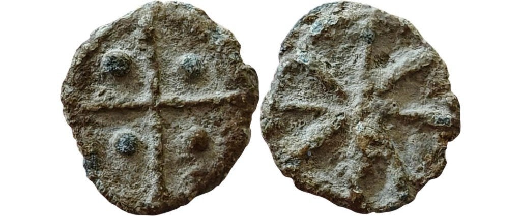 Loden marke 12e tot 13e eeuw, Jeruzalem of Akko, Ophalen of Verzenden, Midden-Oosten, Losse munt