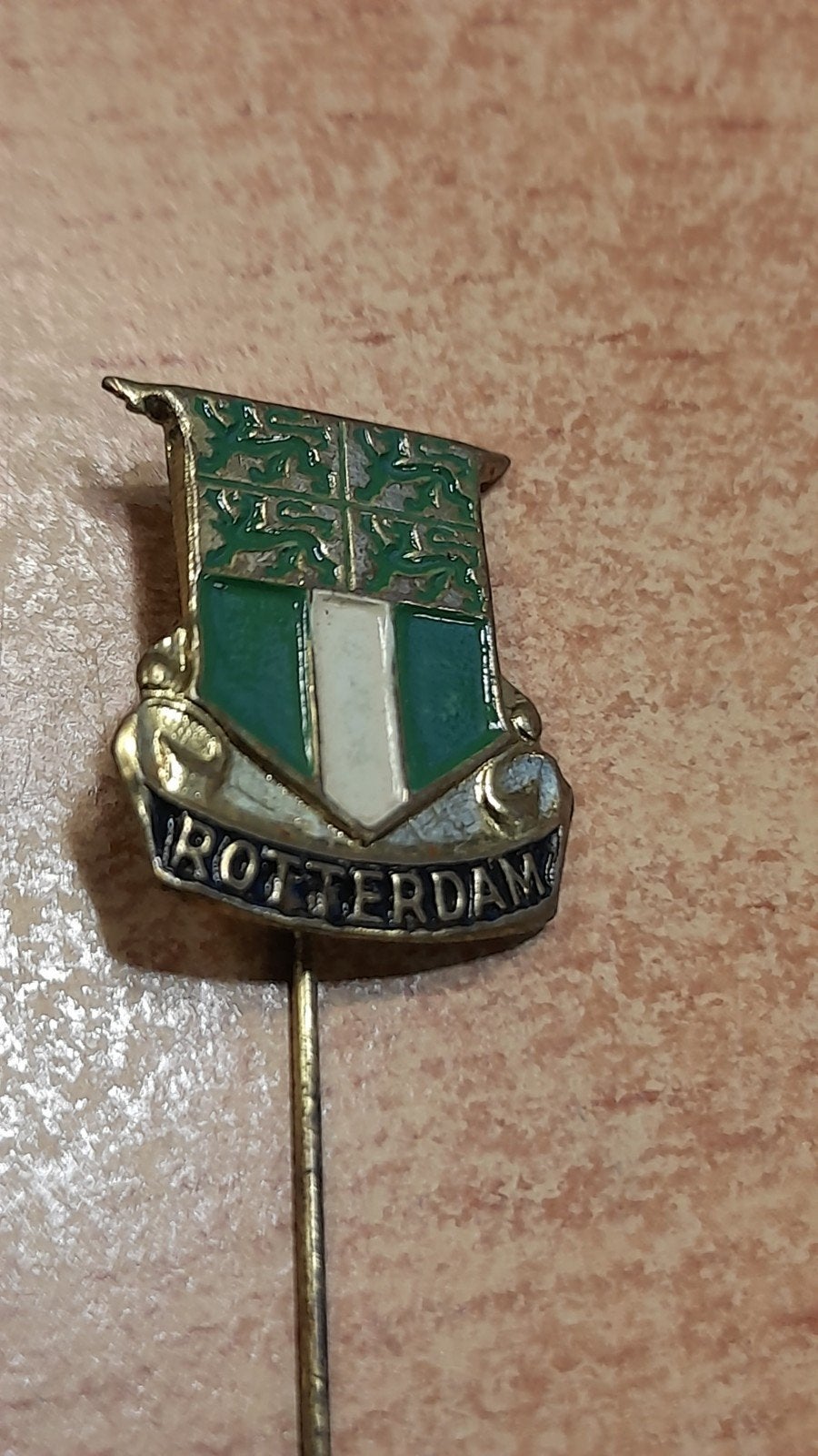 Vintage Rotterdam Speldje - Wapenschild, Verzenden, Gebruikt
