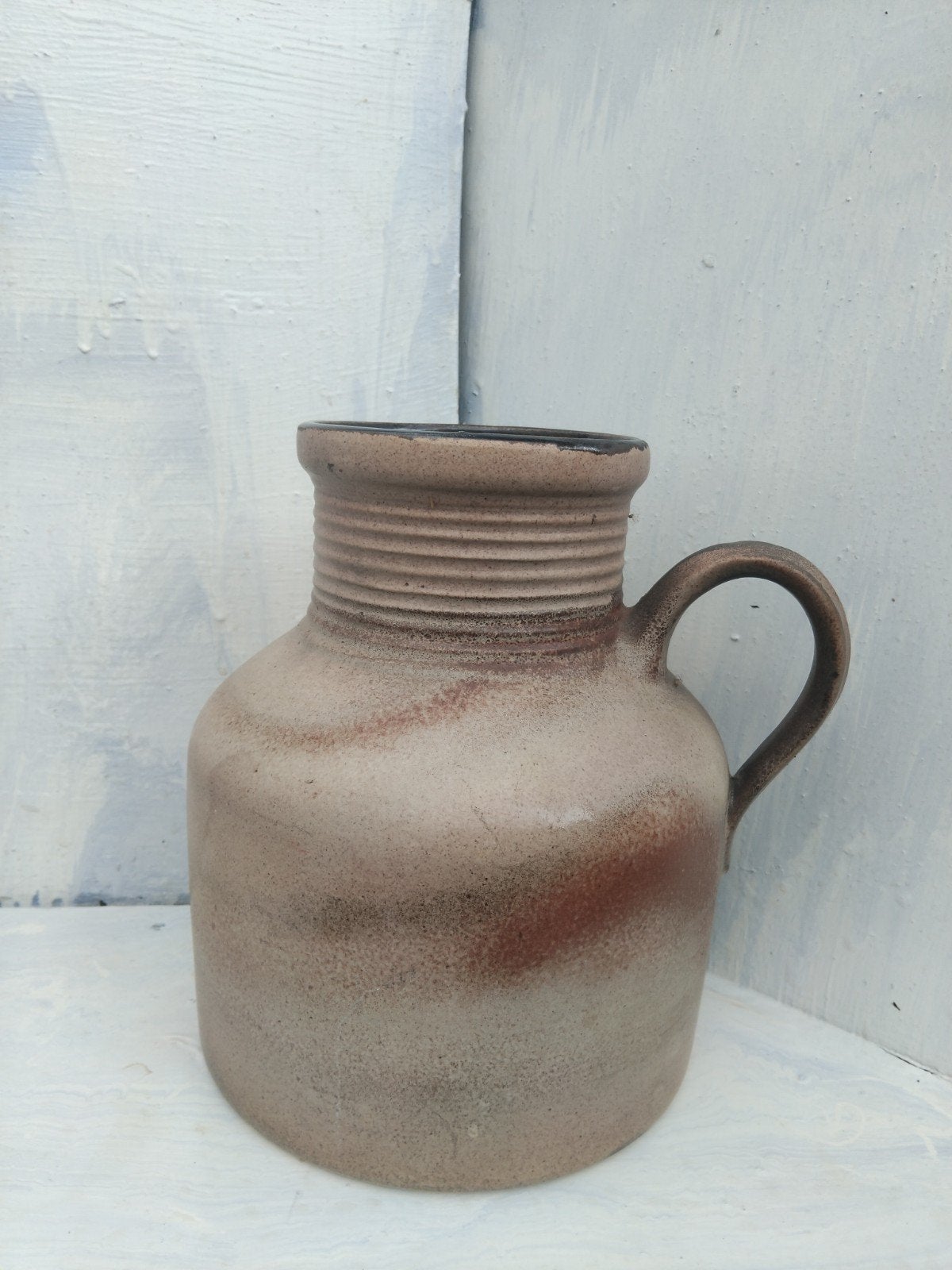 Vintage West Germany Keramiek Vaas - Aardewerk Kruik, Ophalen of Verzenden