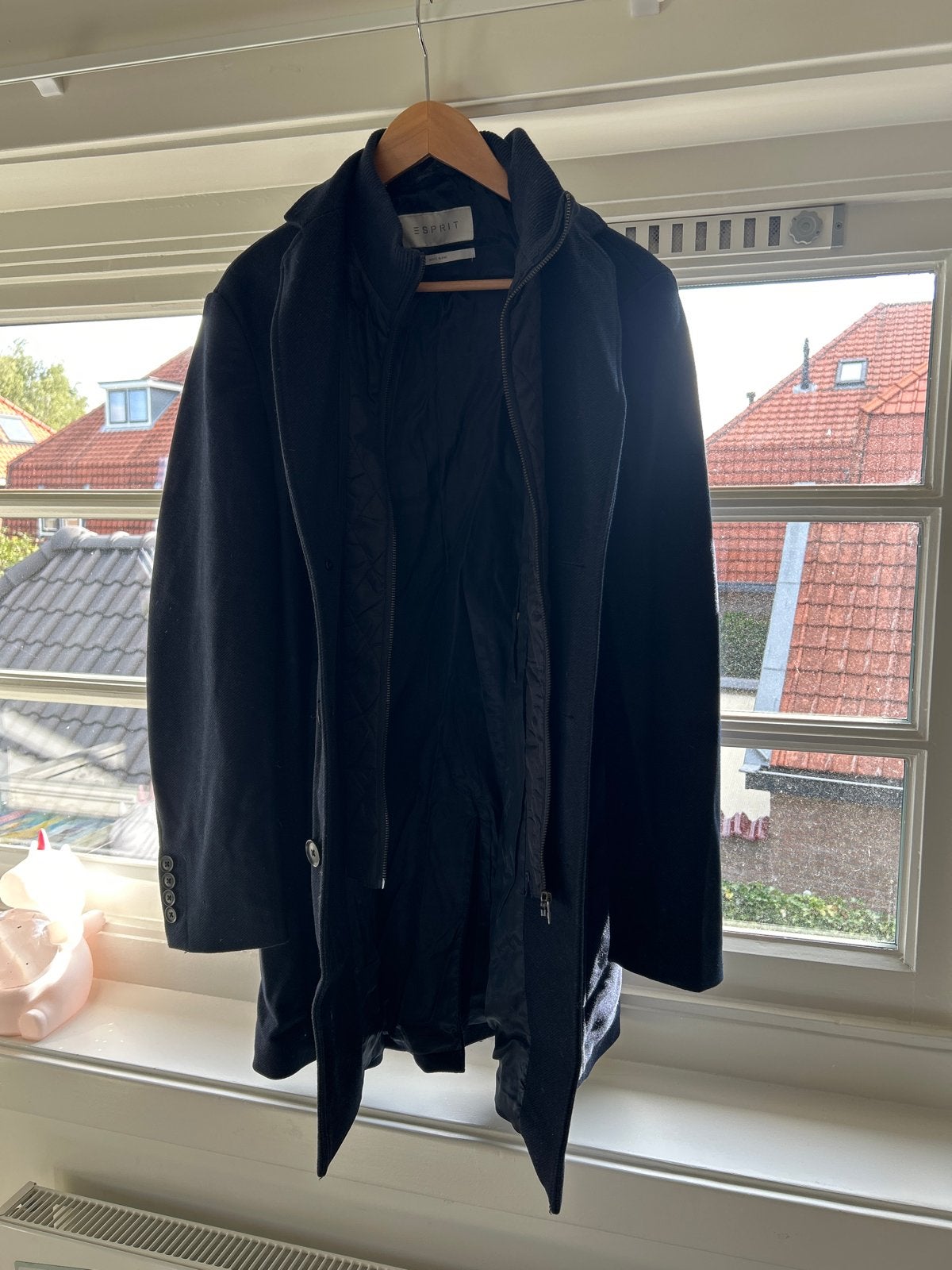 Esprit wollen jas nieuw, Kleding | Dames, Jassen | Winter, Ophalen of Verzenden, Nieuw, Maat 46/48 (XL) of groter, Blauw