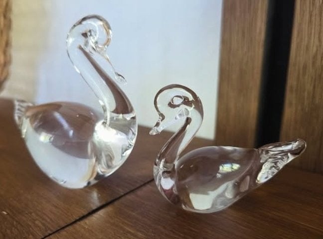 Glazen zwaantjes vintage, Antiek en Kunst, Ophalen of Verzenden