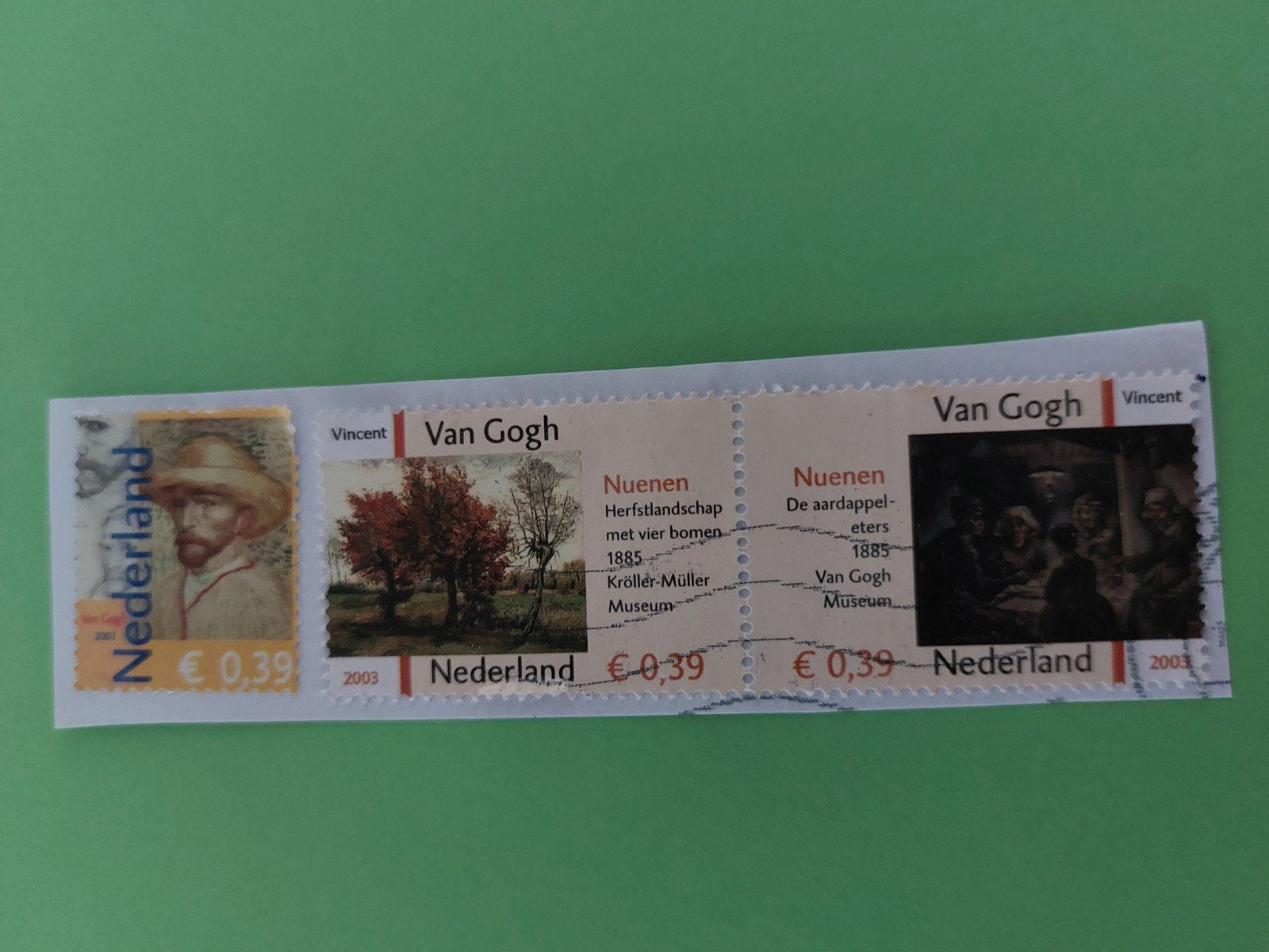 2003 Nederland onafgeweekte postzegels, Verzenden
