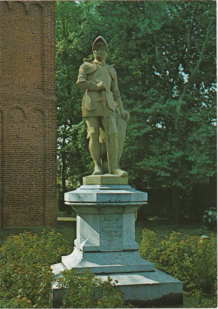 BARNEVELD Standbeeld Jan van Schaffelaar, Verzamelen, Ansichtkaarten | Nederland, Verzenden, 1960 tot 1980, Ongelopen, Gelderland