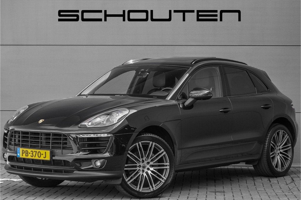 Porsche Macan 2.0 Pano Trekhaak Stoelverw 21" (bj 2017), Auto's, Porsche, 12 maanden, Gebruikt, 4 cilinders, Leder en Stof