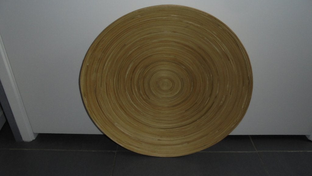 zgan ronde houten schaal, doorsnee 45cm, Schaal, Rond, Ophalen of Verzenden, Zo goed als nieuw