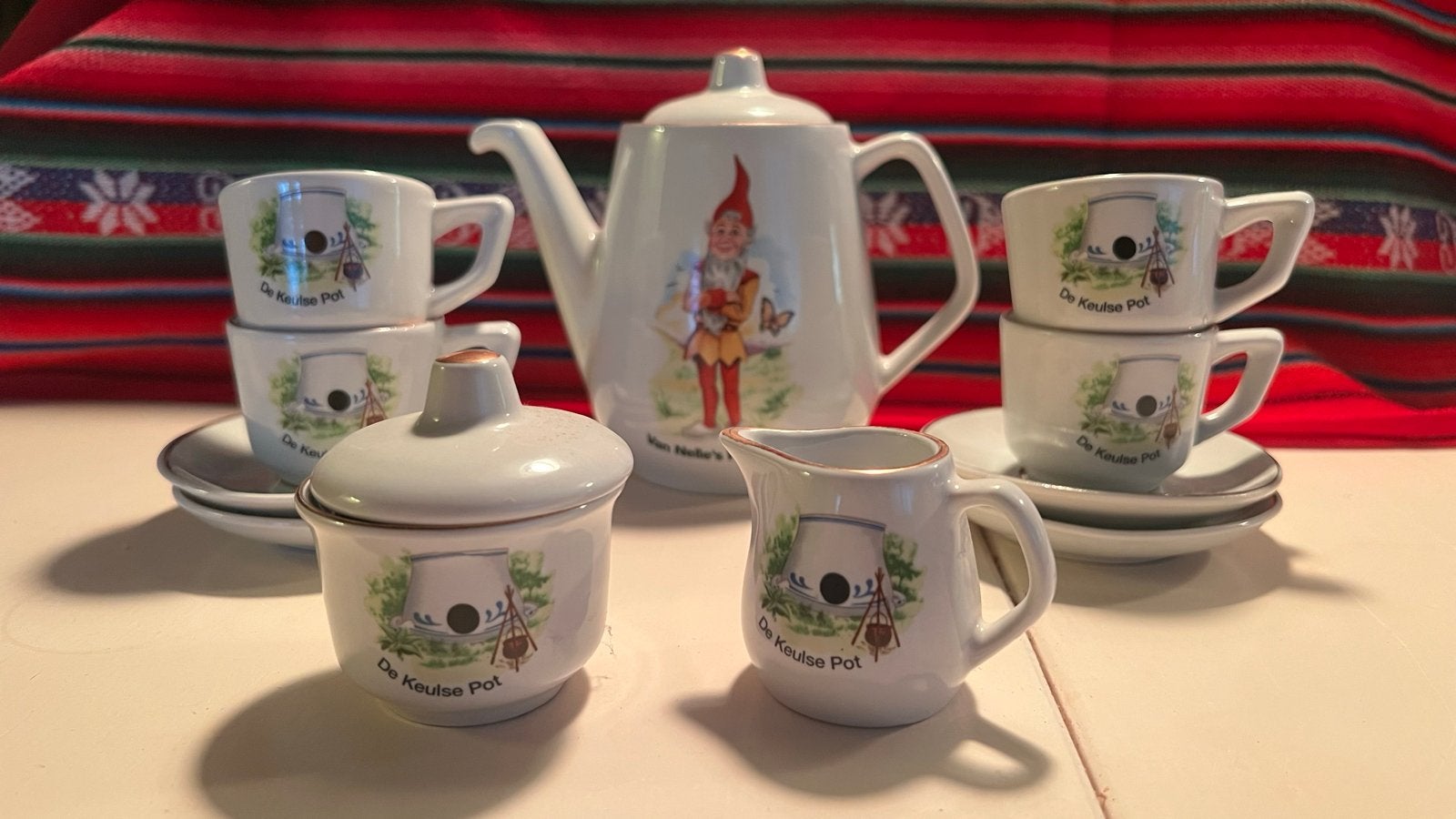 Vintage Van Nelle's Piggelmee poppenservies - 13-delig, Ophalen of Verzenden, Zo goed als nieuw