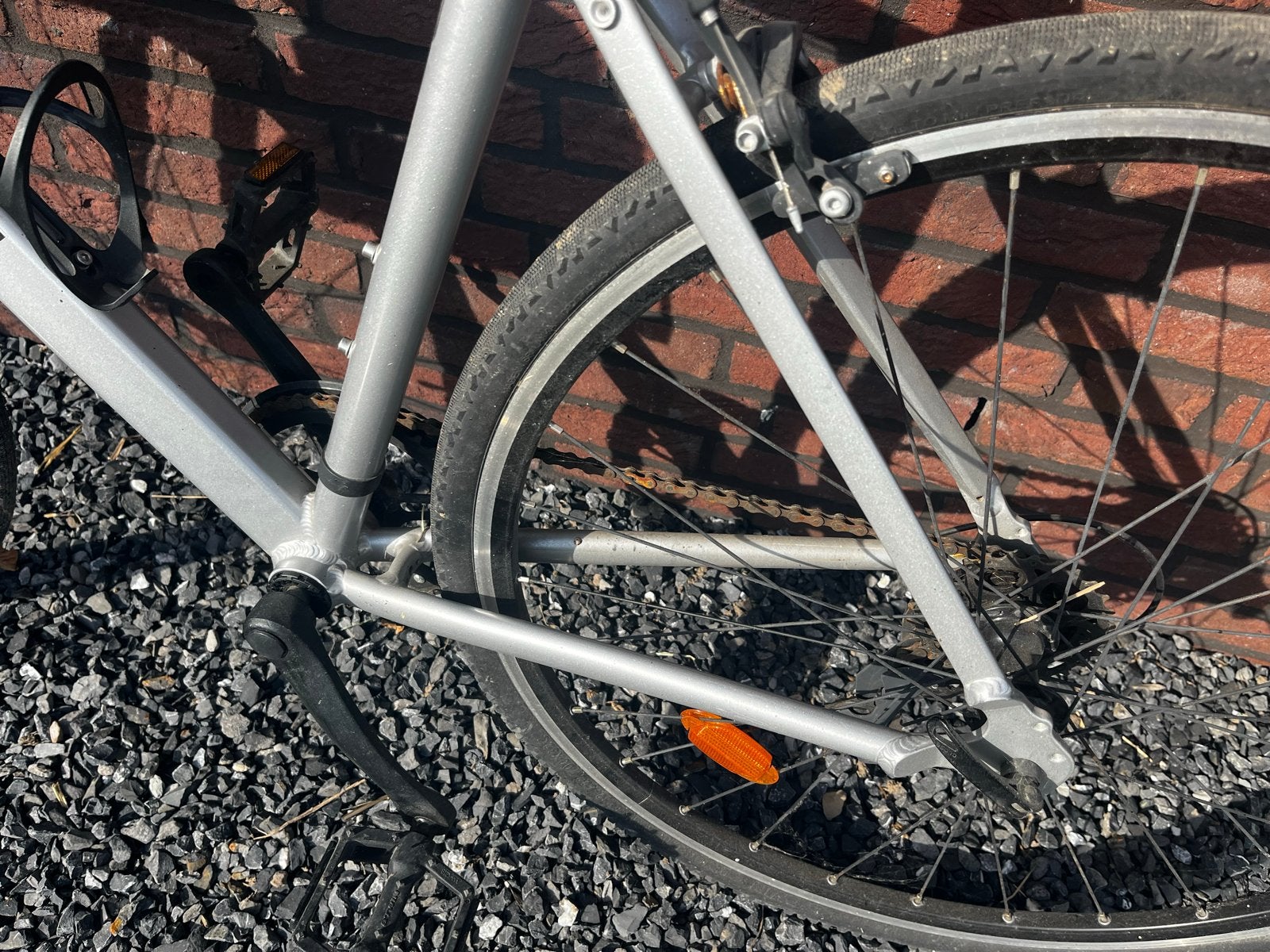 Triban racefiets, Fietsen en Brommers, Fietsen | Racefietsen, Gebruikt, Velgrem, Aluminium, Dames