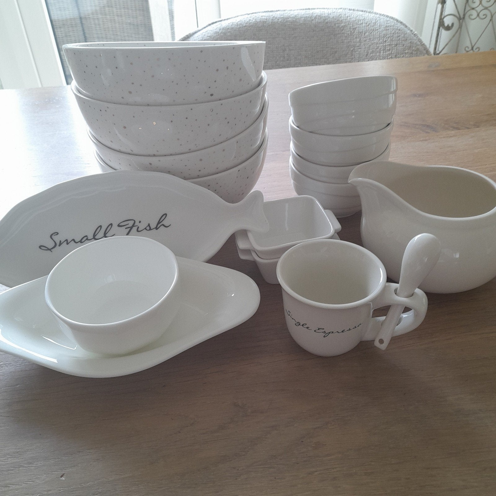 wit servies  Riviera Masoin en Wedwood Jamie Oliver, Ophalen, Porselein, Overige stijlen, Bord(en)