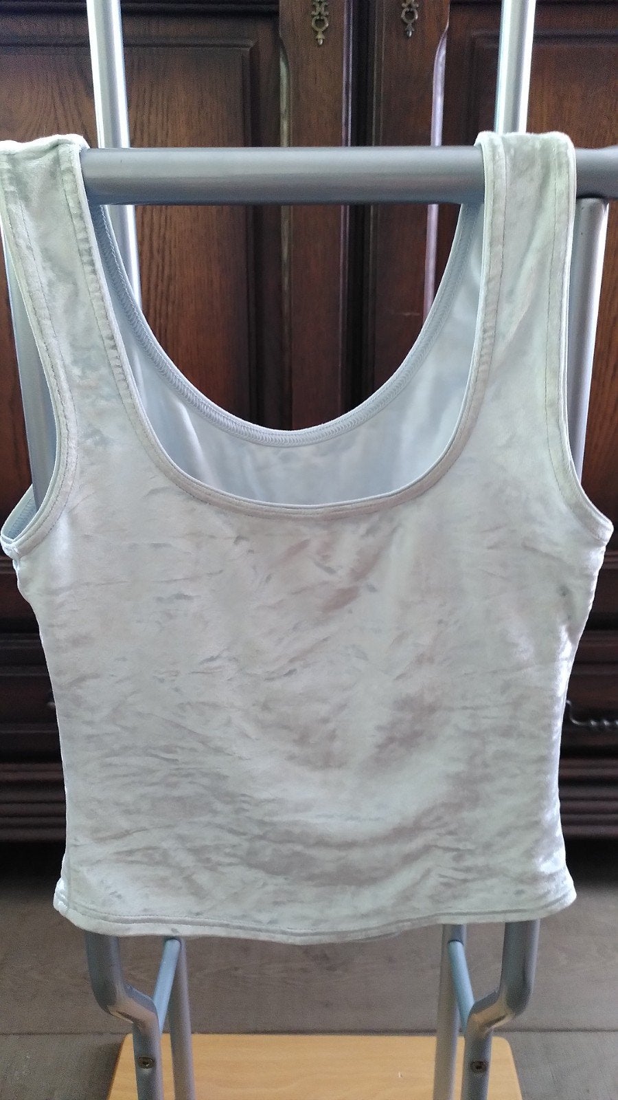Marks & Spencer Lichtblauwe Fluweel Look Top Maat 36 (S), Blauw, Marks & Spencer, Ophalen of Verzenden, Gedragen