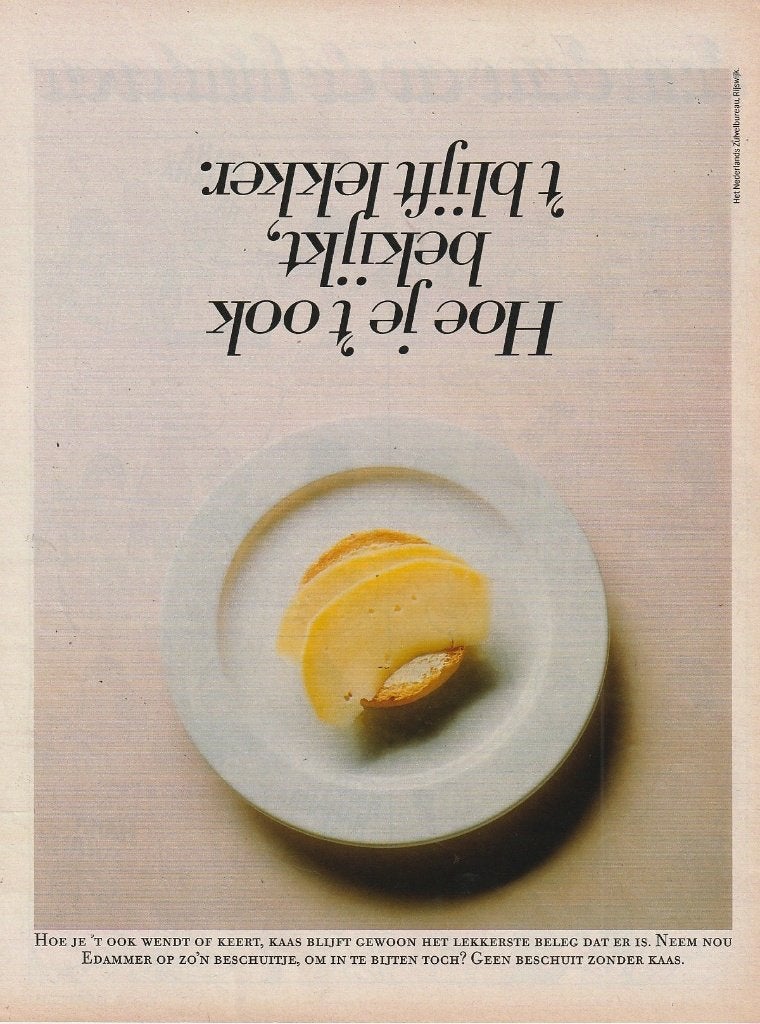 Retro reclame 1989 Kaas Edammer zuivel wenden & keren, Verzamelen, Verzenden, Overige typen
