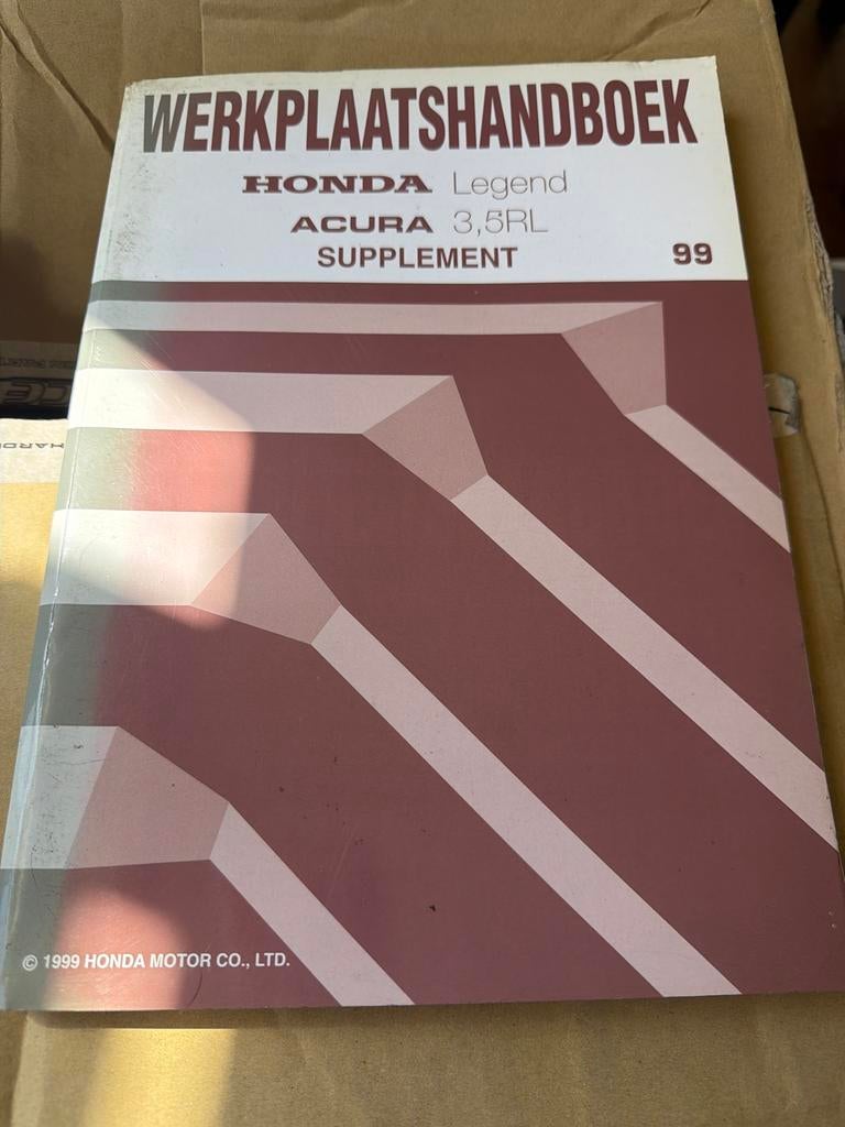 Werkplaatshandboek Honda Legend/Acura 3.5RL Supplement 1999, Ophalen of Verzenden
