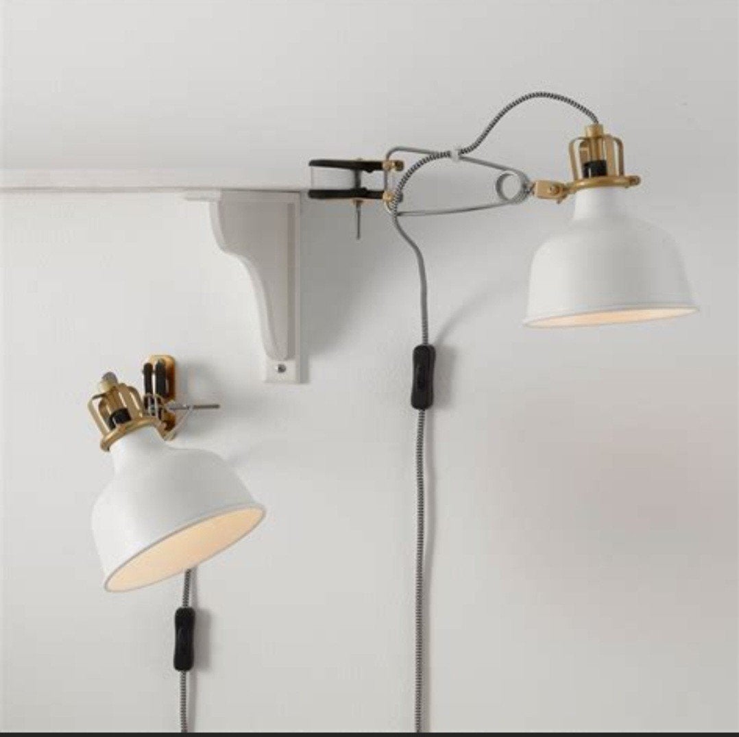 IKEA RANARP Wandlamp/Klemlamp/ bedlampje Wit - Nieuw in doos, Metaal, Wit, E14 (klein), Nieuw