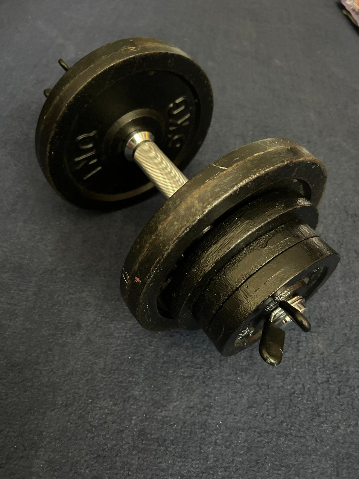extra zware verstelbare Dumbell 21 kilo in goede staat, Ophalen, Zo goed als nieuw, Dumbbell
