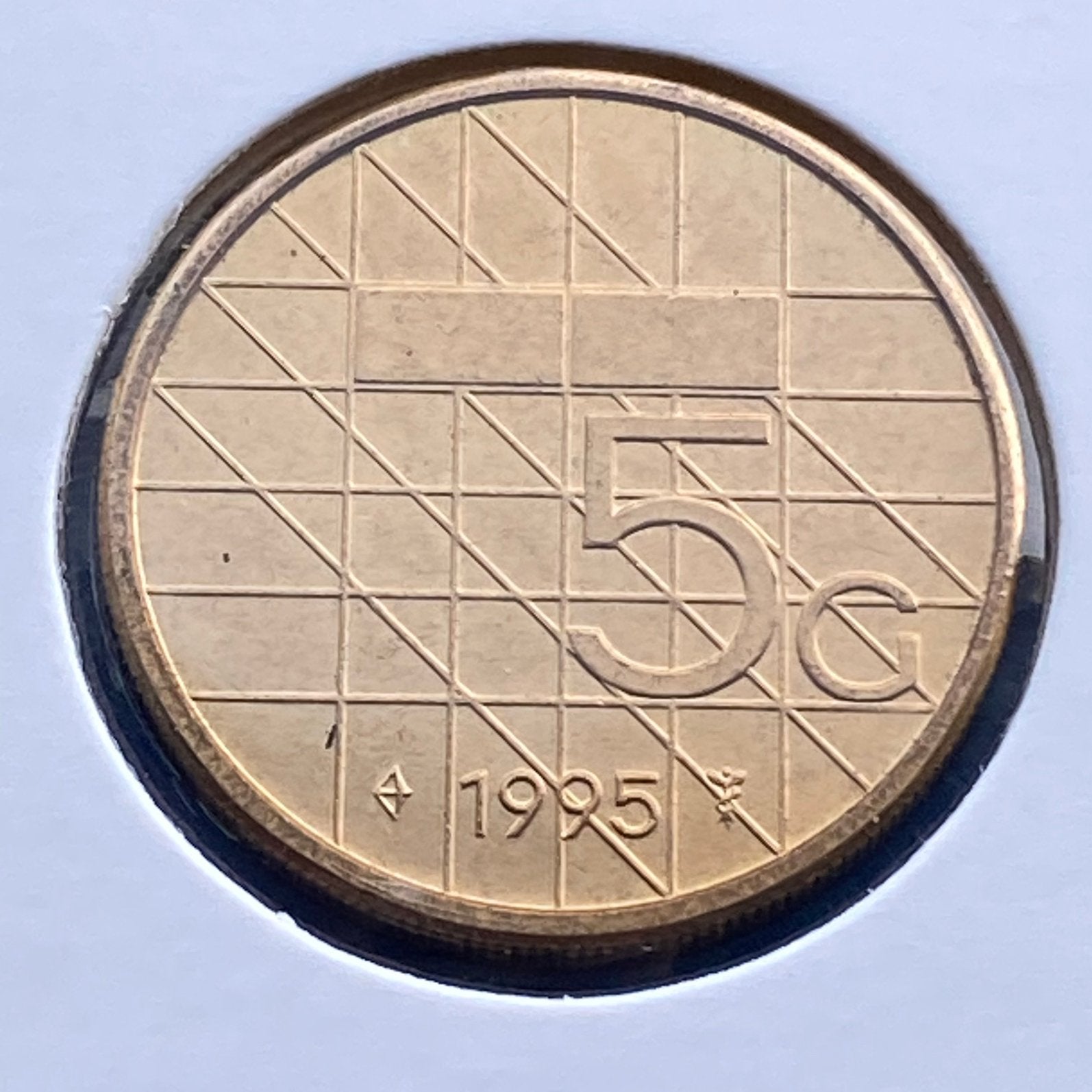 5 Gulden / Vijfje uit 1995 van Beatrix, Verzenden, Koningin Beatrix, 5 gulden, Losse munt