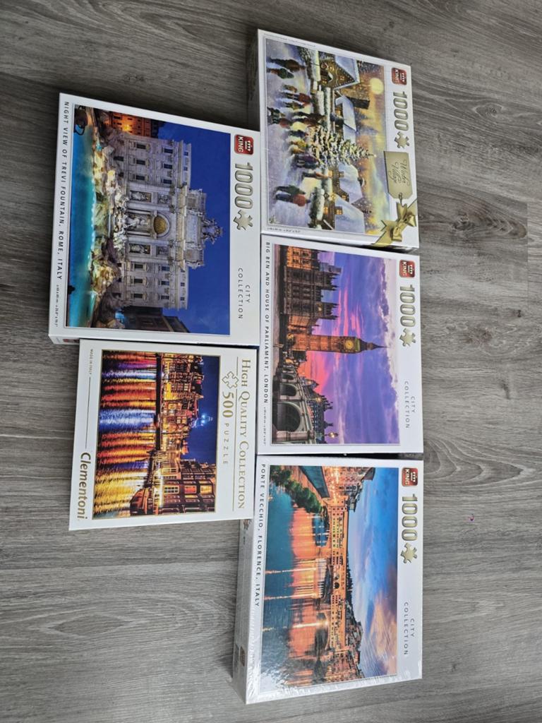 5 legpuzzels, Ophalen, 500 t/m 1500 stukjes