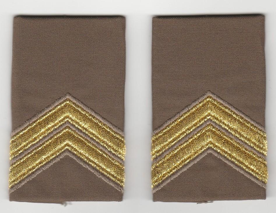 Set rangen epauletten Sergeant-Majoor (X), Verzenden, Landmacht, Nederland, Embleem of Badge