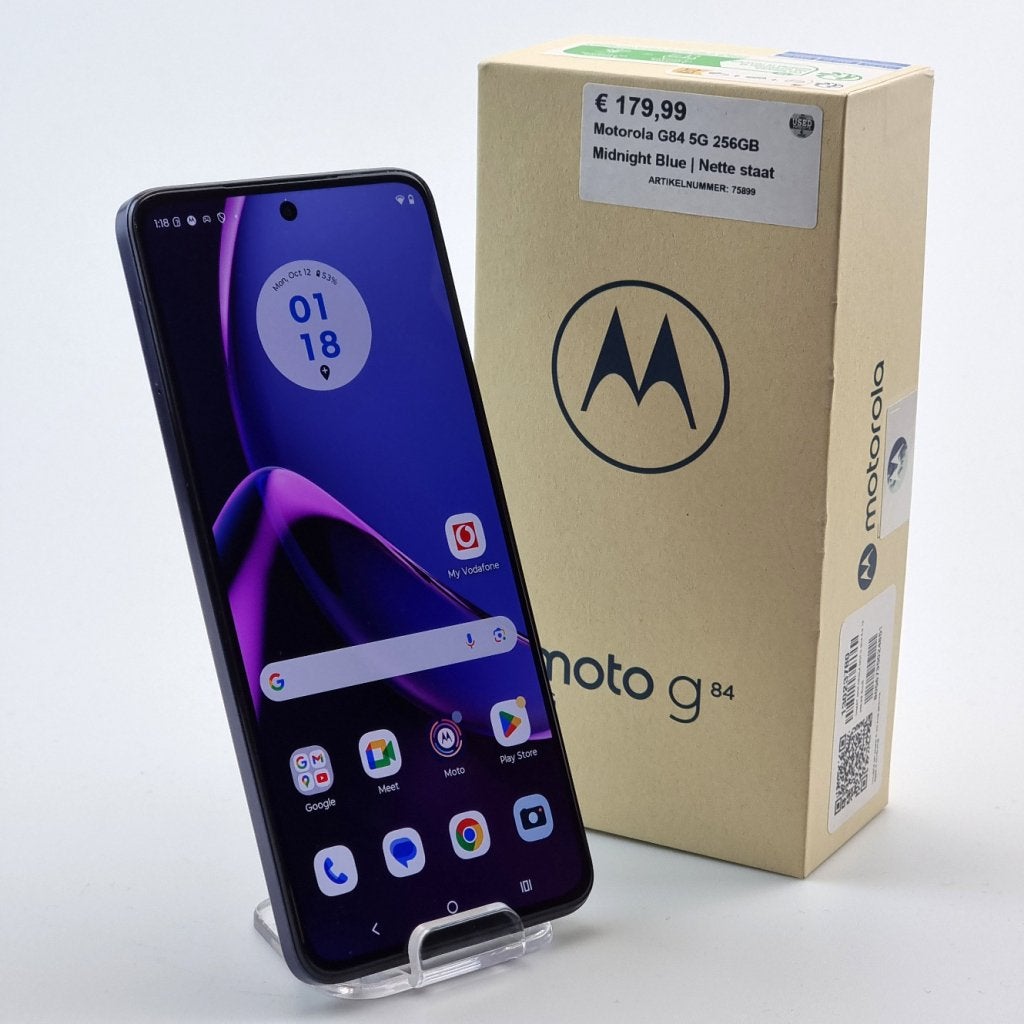 Motorola G84 5G 256GB Midnight Blue | Nette staat, Telecommunicatie, Motorola, Zo goed als nieuw, Support@motorola.com, 222 W. Merchandise Mart Plaza
Suite 1800
Chicago, IL 60654
United States