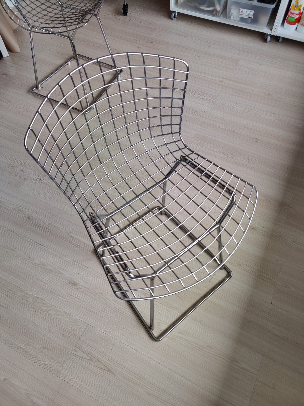 Bertoia Wire Side Chair x2, Huis en Inrichting, Ophalen, Gebruikt, Twee, Metaal