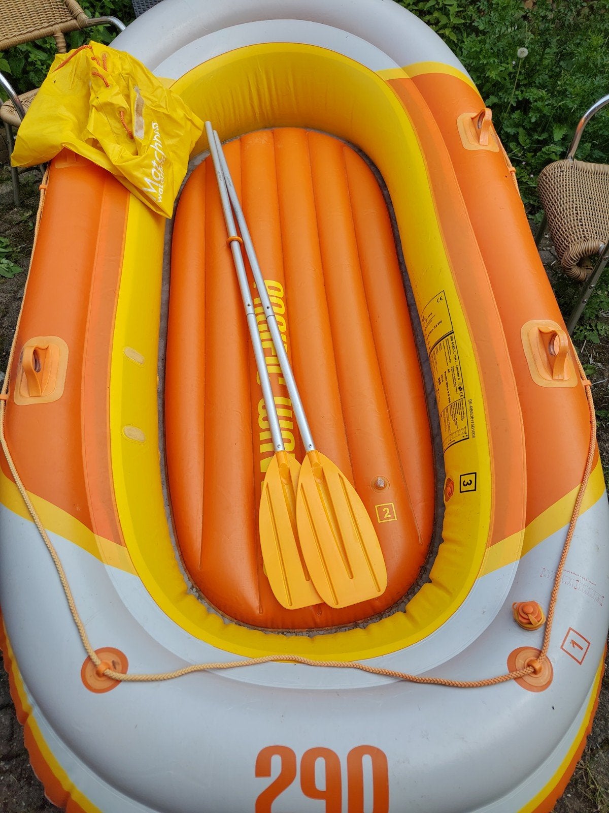 3 persoons opblaasbare boot compleet en goed, Ophalen