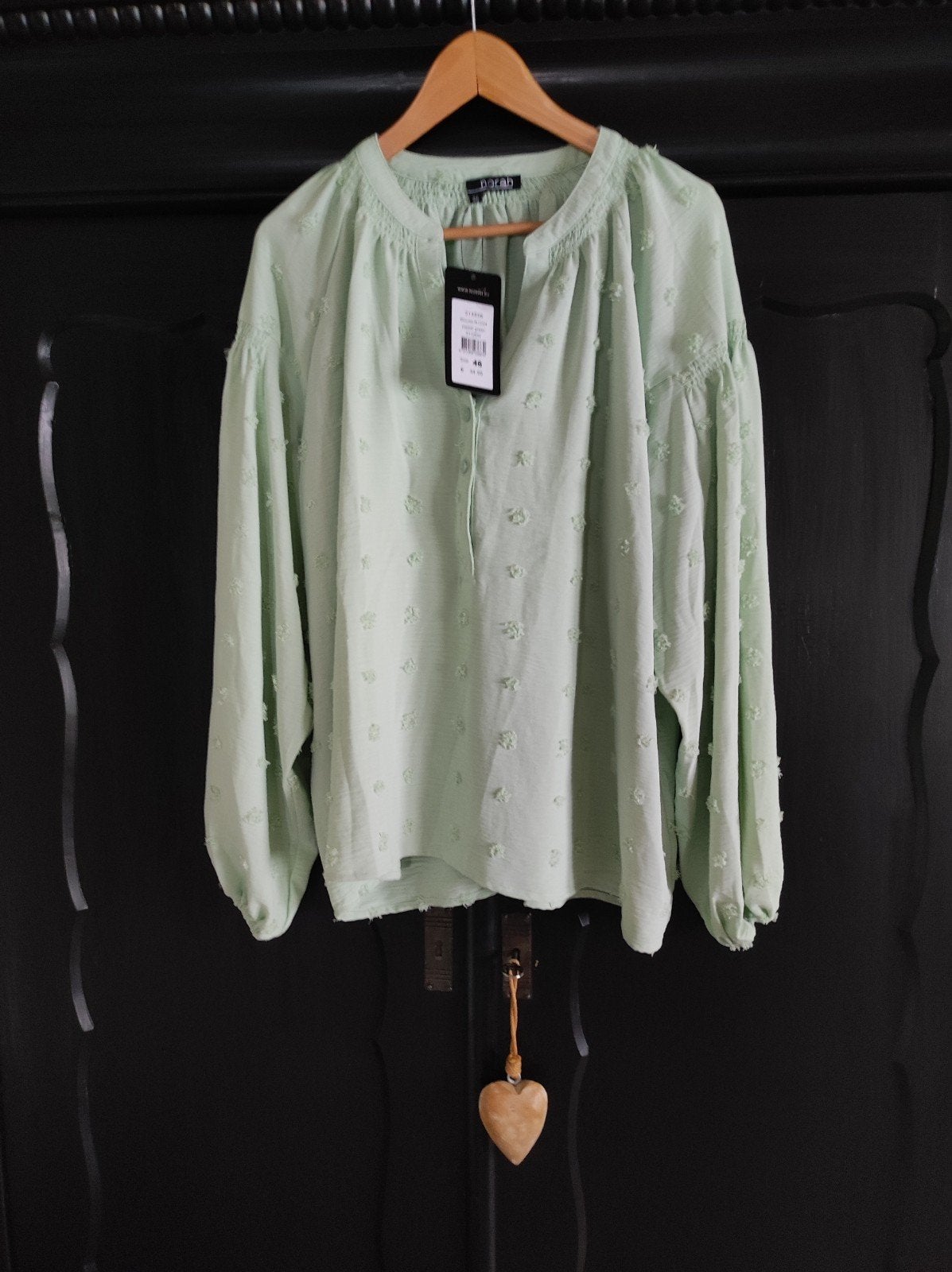 Norah blouse NIEUW Maat 46 groen, Ophalen of Verzenden, Nieuw, Maat 46/48 (XL) of groter, Groen