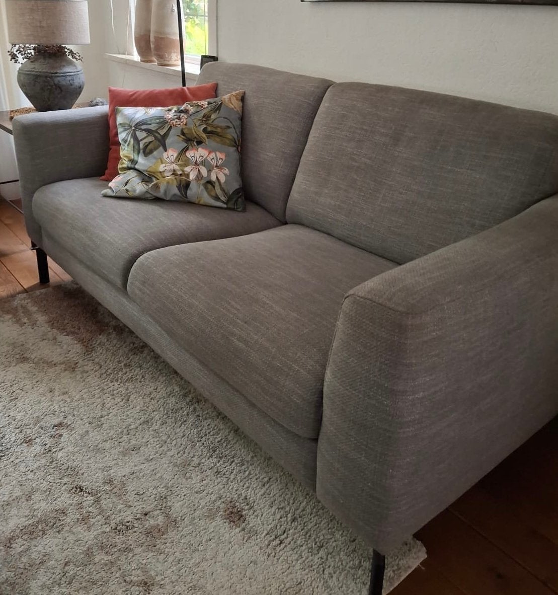 Montèl bankstel grijs met 2 fauteuils -goede staat., Ophalen, Gebruikt, 150 tot 200 cm, 75 tot 100 cm