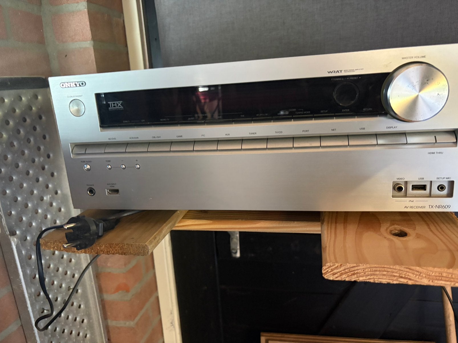 Onkyp TX- NR609 7.1 Receiver in zilver, Ophalen, Zo goed als nieuw
