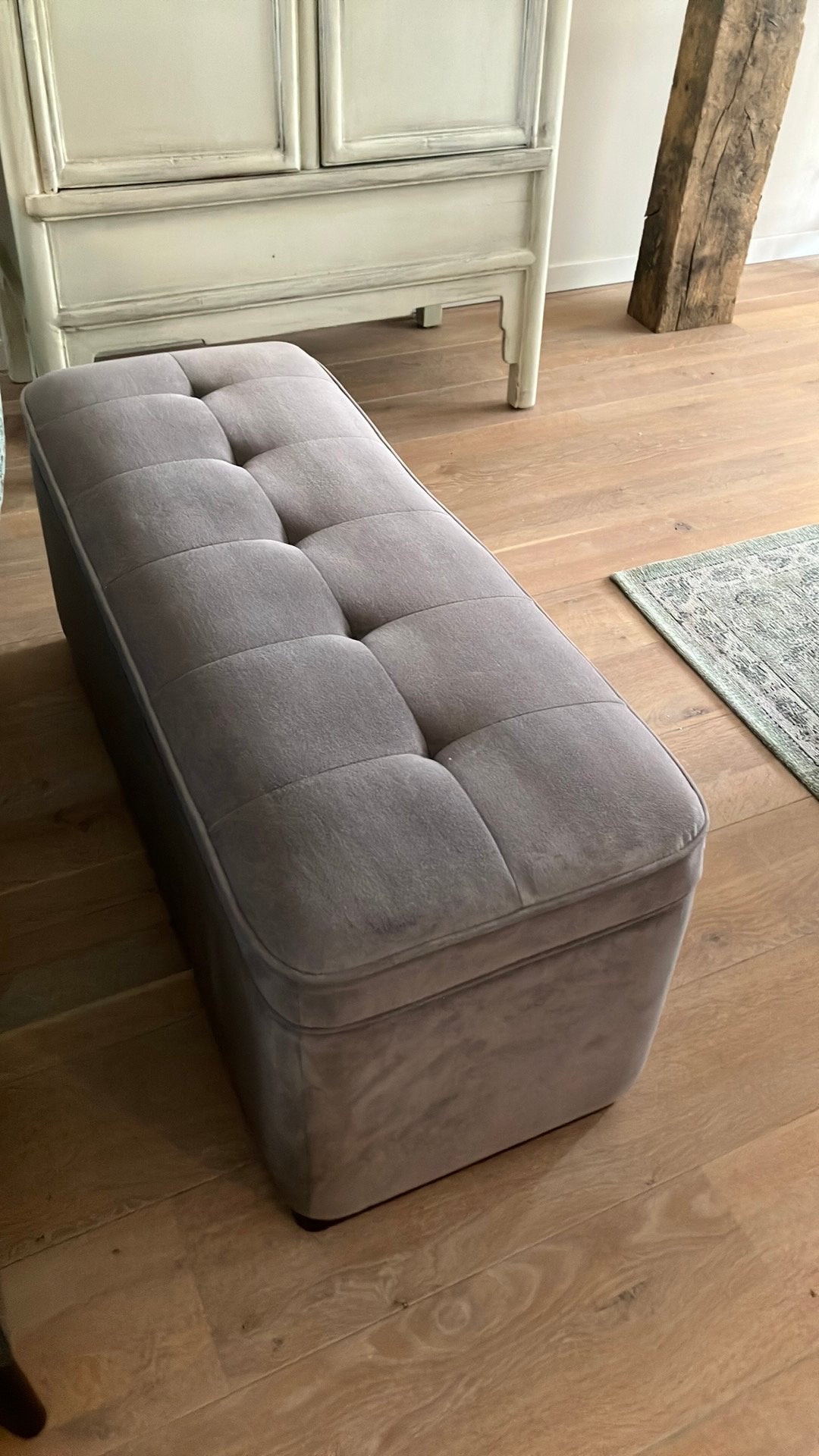 Prachtige velvet opbergbank van MADE, Ophalen, Minder dan 50 cm, 100 tot 125 cm, Zo goed als nieuw