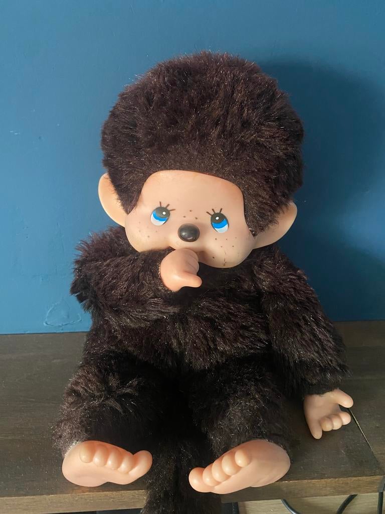 Monchichi groot, Gebruikt, Ophalen of Verzenden, Middelgroot (20 tot 80 cm), Wasbaar
