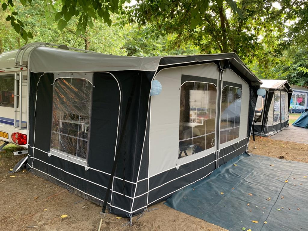 Obelink Hypercamp 4-seizoenentent met PVC dak en luifel, Caravans en Kamperen, Ophalen, Gebruikt, PVC, Overige merken
