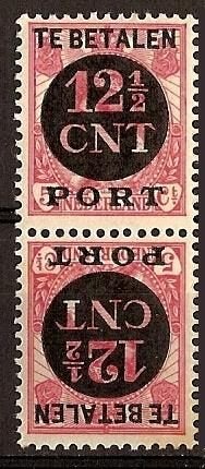 Nederland Port 68a ongebruikt Tete-Beche Paar 1924, Ophalen of Verzenden, T/m 1940, Postfris