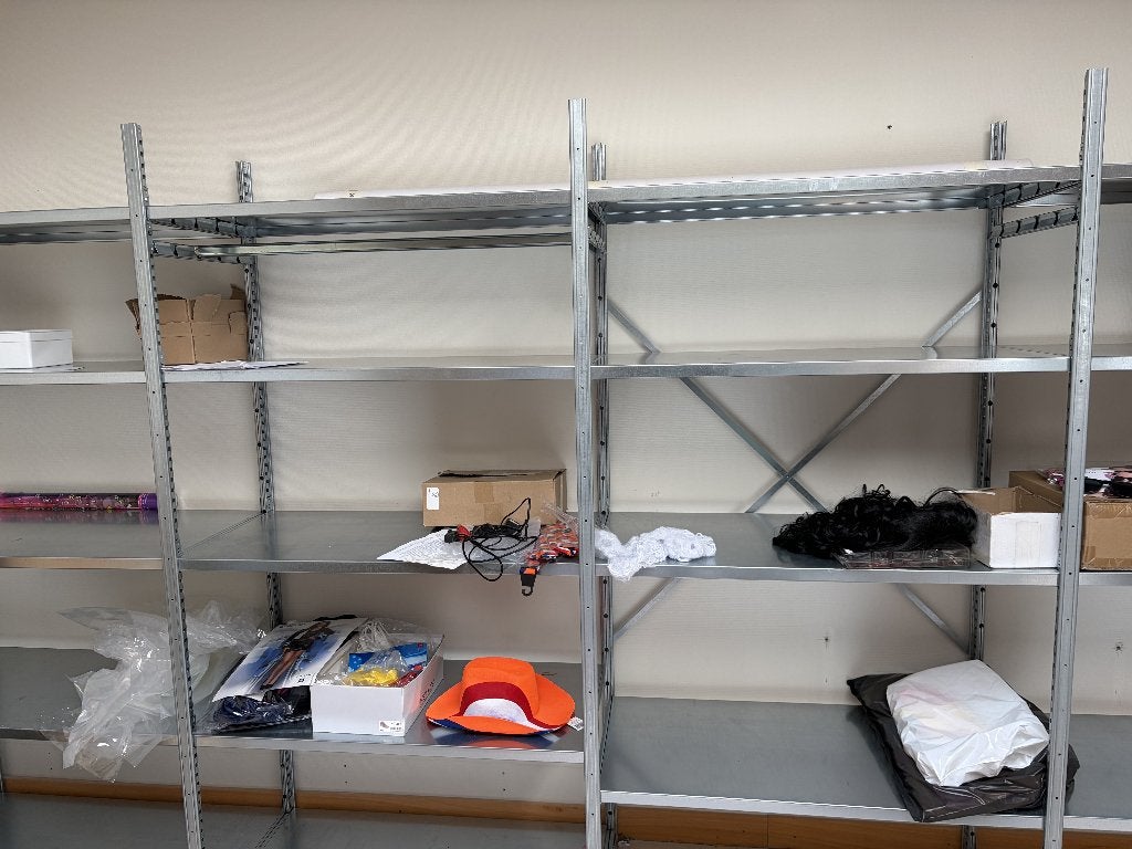3 Meter Stelling Magazijn 100cm. H 200 cm L 50 cm. breed, Ophalen, Gebruikt, IJzer